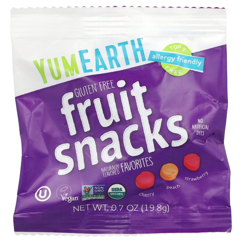 YumEarth, фруктовые снеки без глютена, ассорти любимых вкусов, 35 упаковок по 19,8 г (0,7 унции)