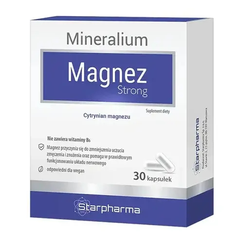 Магний Стронг, цитрат магния, 30 капсул