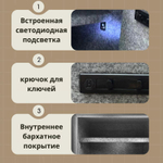 Сейф огнестойкий DELI "ET580" электронный замок + ключ, 380х300х300 мм, 20,8 кг, черный