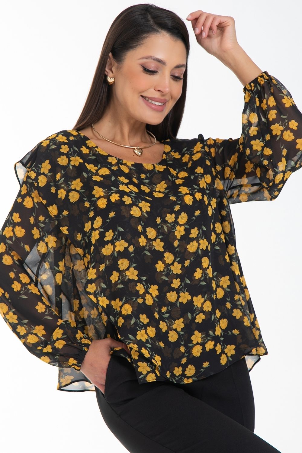 Блуза Красивая из шифона (флёр) Diolche