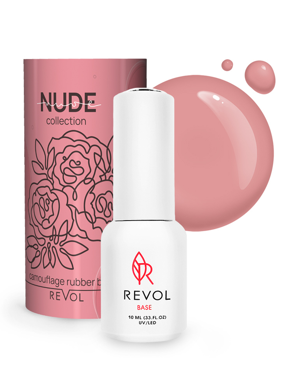 REVOL Rubber Base Nude №7 Flowers, 10мл