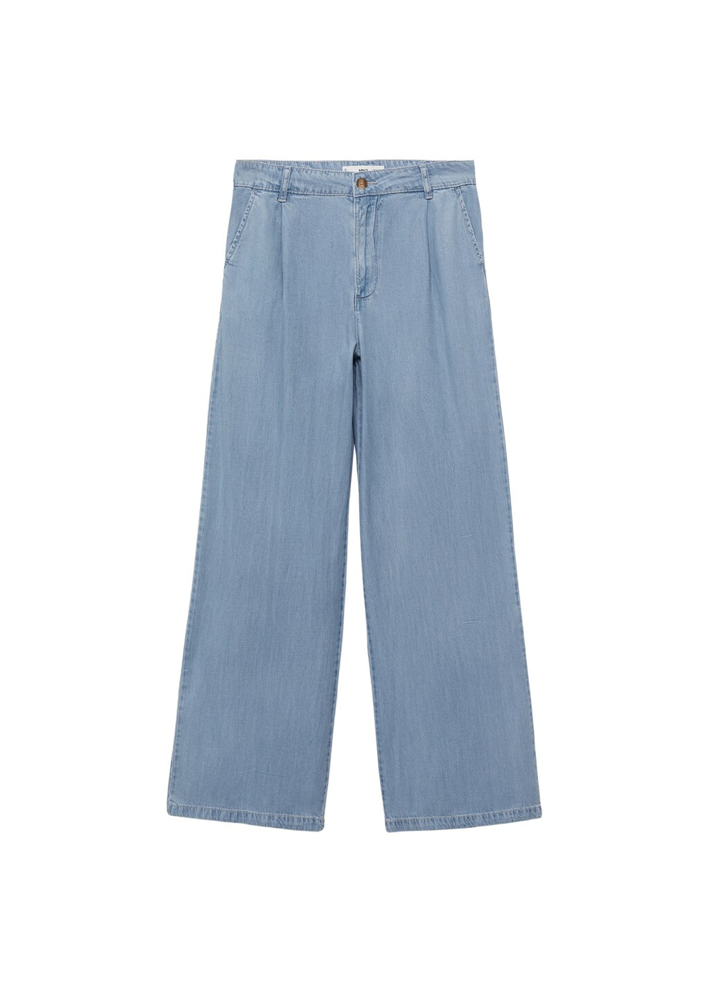 Брюки wideleg из лиоцелла с защипами