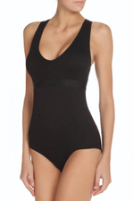 Бесшовное боди из микрофибры (Размер: L) (Цвет: черный)