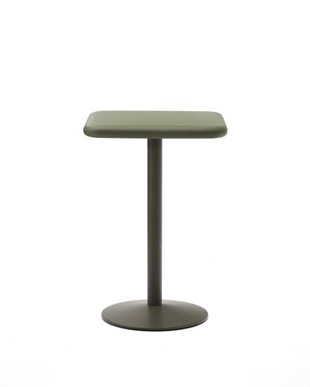 Уличный стол Esilda зеленый из цемента и стали 70х70 см