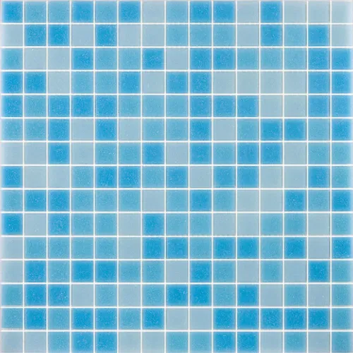 CES-124 Мозаика смешанного цвета чип 20 стекло Alma Mix голубой квадрат