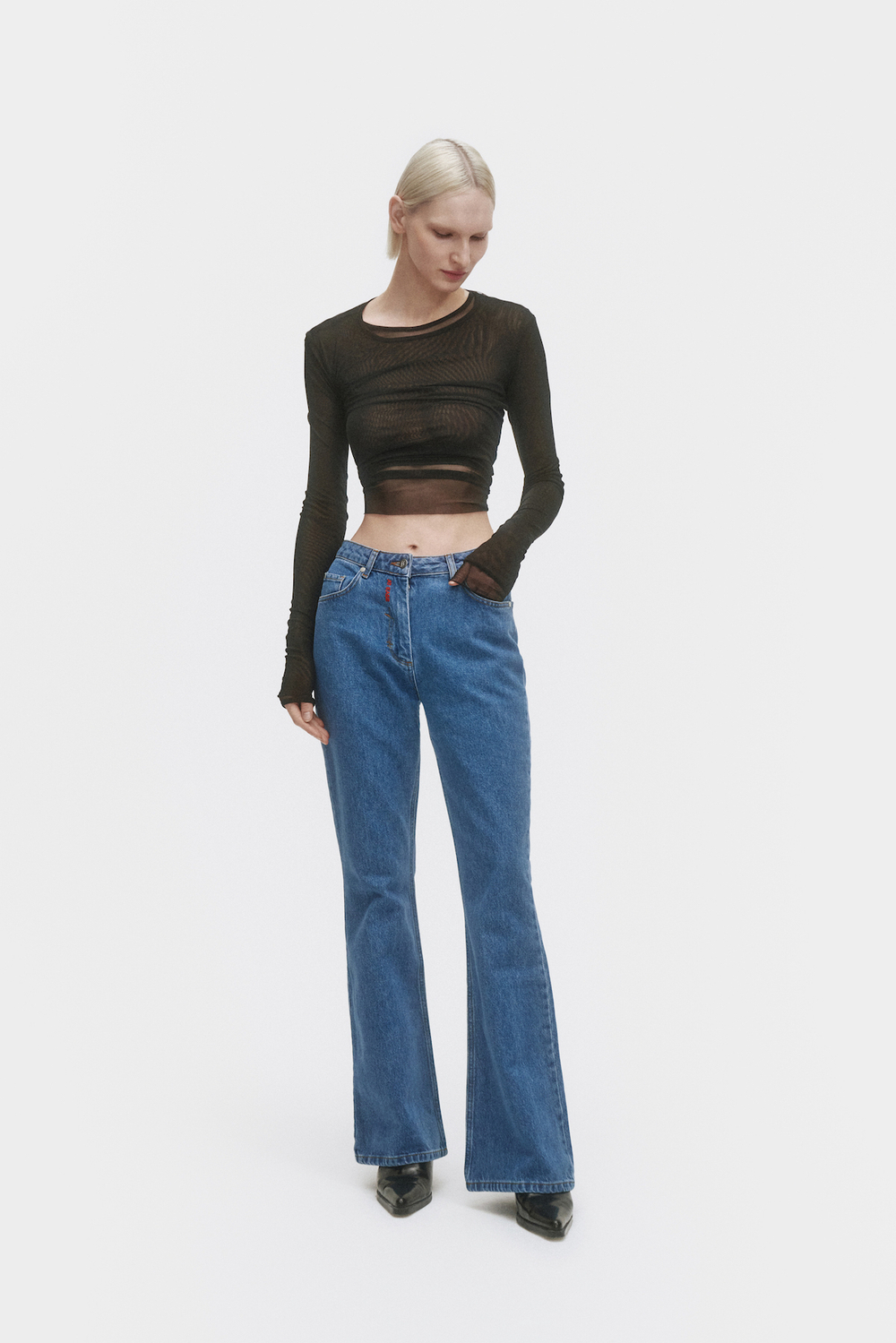 Джинсы женские bootcut синие Woman Jeans Bootcut Dark blue