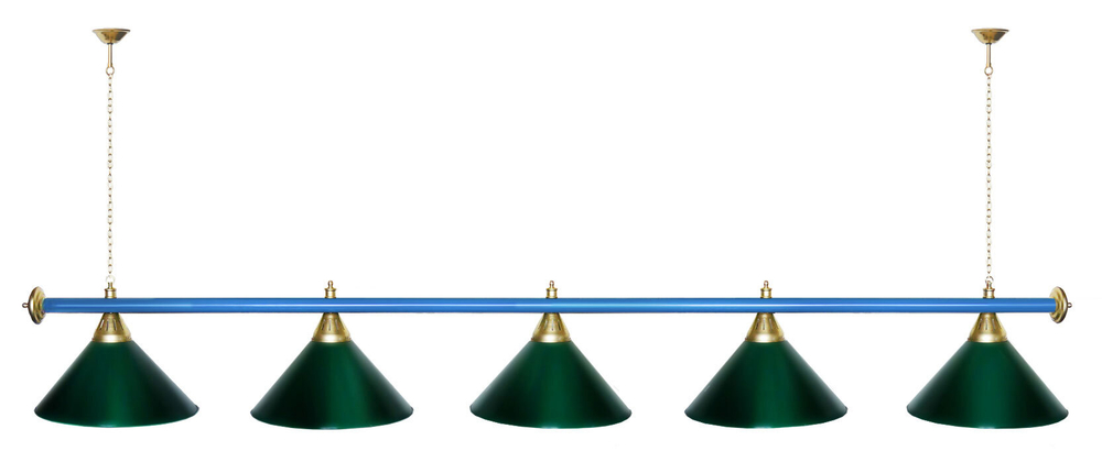 Лампа STARTBILLIARDS 5 пл. (плафоны золотые,штанга золотая,фурнитура золото)