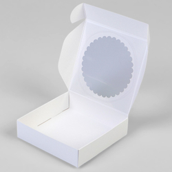 Коробка 11,5*11,5*3 см, белая (набор 5 шт)