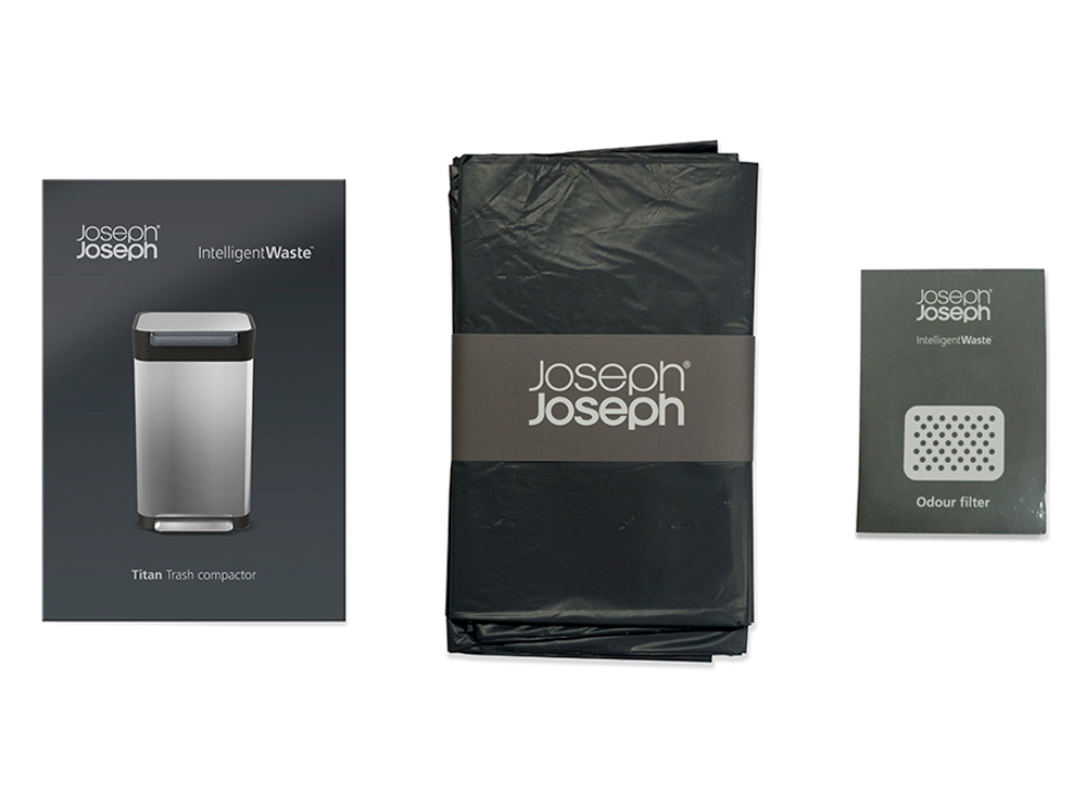 Контейнер для мусора с прессом Titan 30 л нержавеющая сталь