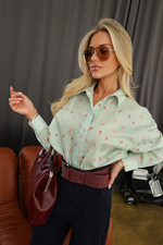 Рубашка из тонкого батиста с принтом