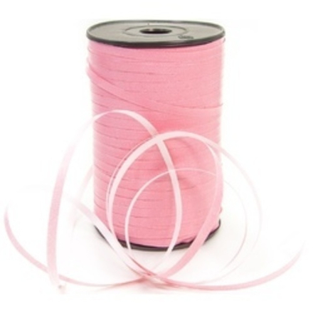 Лента (0,5 см х 500 м) Пудровый/Белый