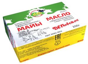 МАСЛО КРЕСТЬЯНСКОЕ 180ГР ДЕП
