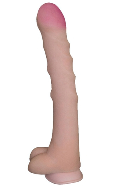 Фаллоимитатор реалистик гигант на присоске (Цвет: телесный)