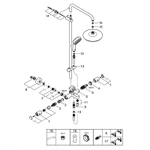 Душевая система Grohe Tempesta Cosmopolitan System 26223001 с термостатом Хром