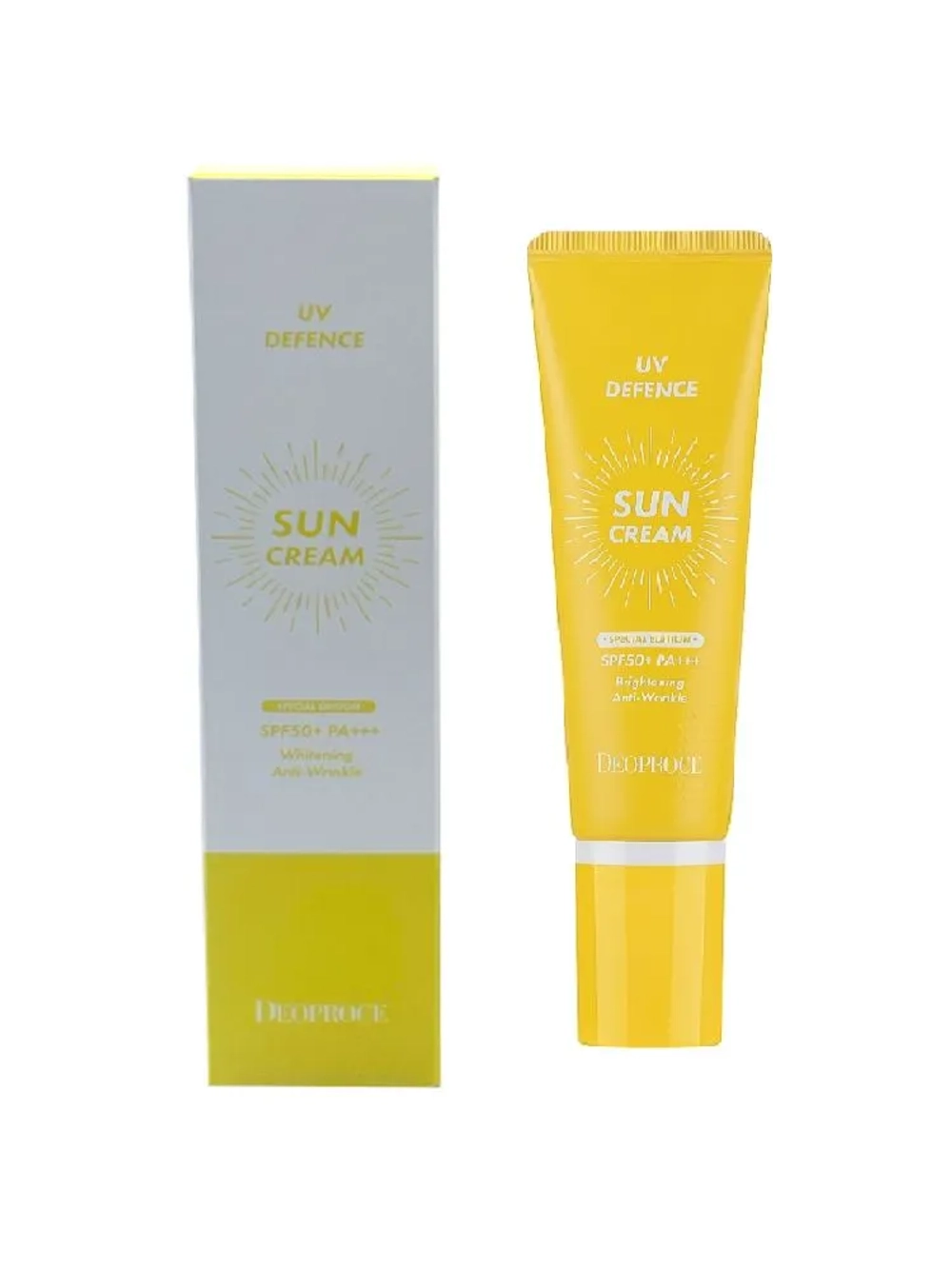 Deoproce Крем для лица солнцезащитный увлажняющий Uv Deffence Sun Cream SPF50+ Pa+++ 50мл