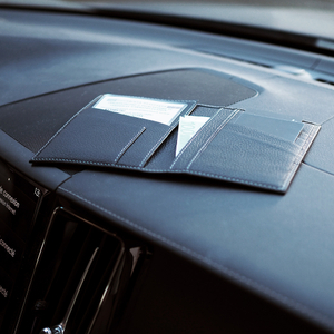 Кожаная обложка для паспорта и автодокументов, теленок черного цвета