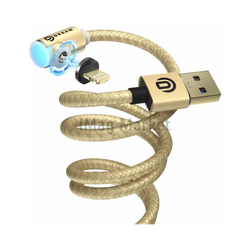Зарядный кабель Dream U50, USB-A - Lightning, 2.4A, 12W, 1 м, золотой