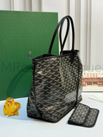 Черная двухсторонняя сумка шоппер Anjou GM Maison Goyard