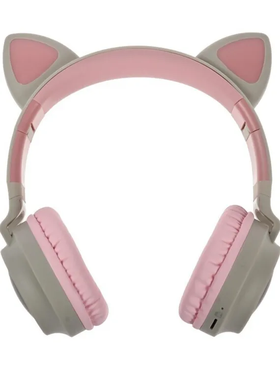 Наушники Hoco W27, беспроводные, накладные, микрофон, BT 5.0, 300 мАч, подсветка, серые