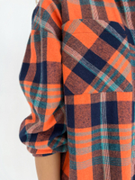 Рубашка в клетку оранжевая 6