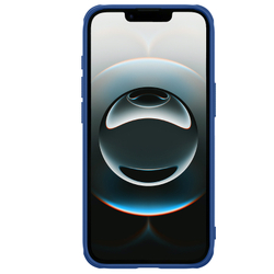 Усиленный чехол синего цвета от Nillkin для iPhone 16e, серия Super Frosted Shield Pro
