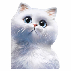 Тетрадь 40л арт. 69727/МЕЧТАЮЩИЙ КОТ /180х255 мм, фигурная вырубка, мягкий переплёт (2 скобы). вн.блок - белый офсет, точка. Обложка - мелованный картон 190 г/м²,