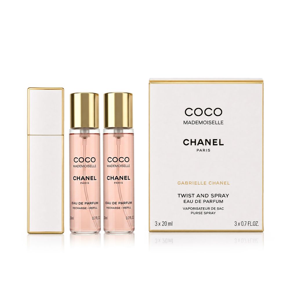 Chanel Coco Mademoiselle EDP refillable 20 ml + EDP refill 2 x 20 ml W 60 ml