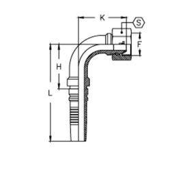 Фитинг DN 25 BSP (Г) 1.1/4 (90) Interlock