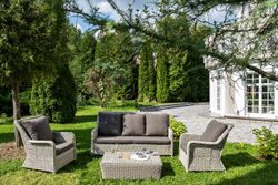 "Гляссе" лаунж-зона из искусственного ротанга, цвет бежевый