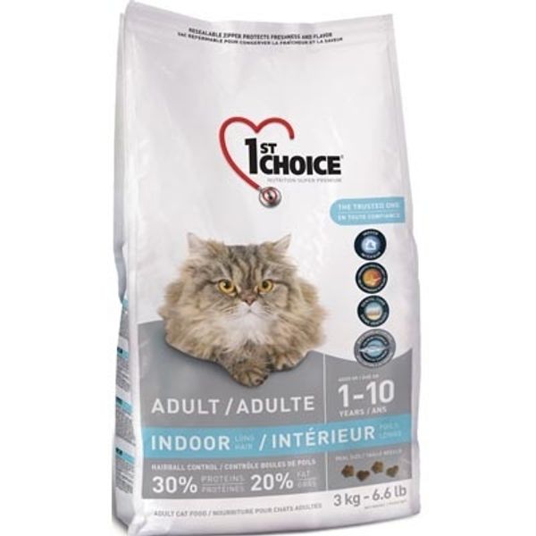 1st Choice для Длинношерстных Кошек с Лососем