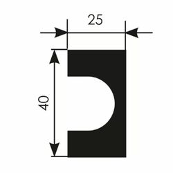 Рейка Ecopolymer, 40x25 мм