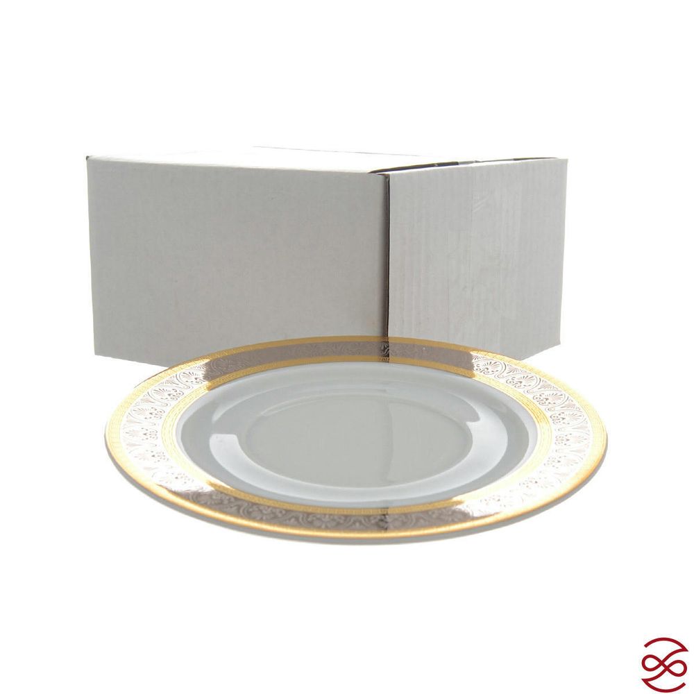 Соусник с подставкой 400 мл Опал Широкий кант платина золото