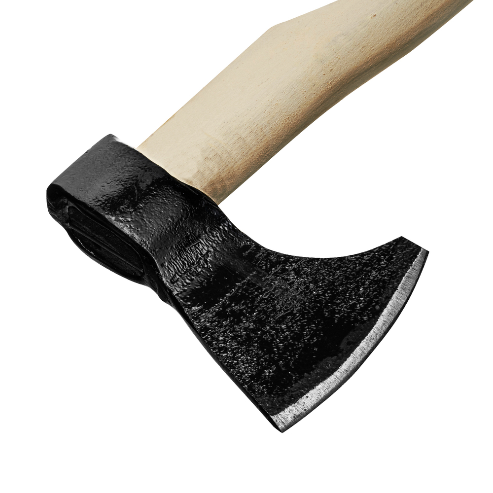 Топор кованый, в сборе, 700/950 г, деревянное топорище, 400 мм, таежный "Олень"