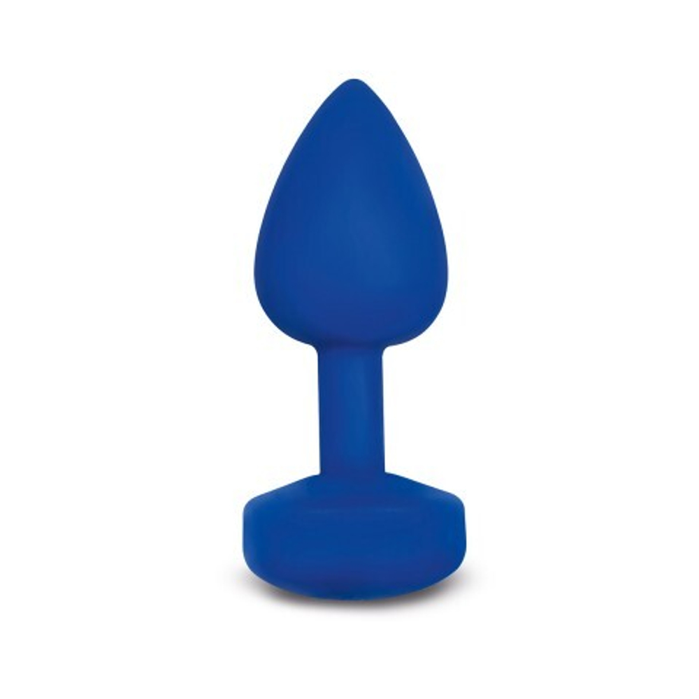 Маленькая дизайнерская анальная пробка с вибрацией Gvibe Gplug 8 см (ex. Fun Toys) ярко-синий