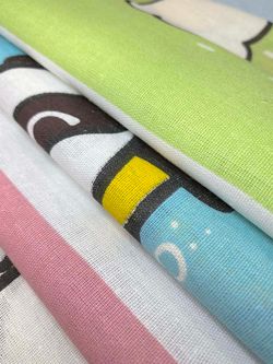 Постельное белье бязь "Панда" 1,5-спальный на молнии Наволочка 50х70 см 1 шт Простынь на резинке 90х200 см Пододеяльник 145х205 см