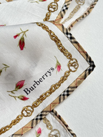 Платок белый с розами Burberry