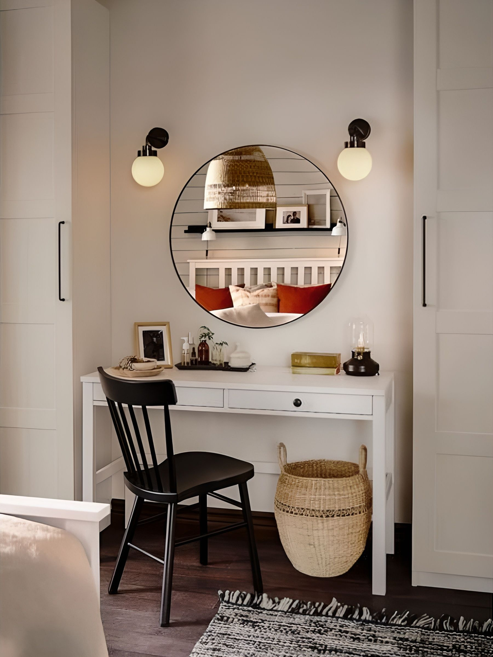 IKEA Письменный стол HEMNES,155*65*74, белый-коричневый, КЫМОР (ХЕМНЭС ИКЕА)