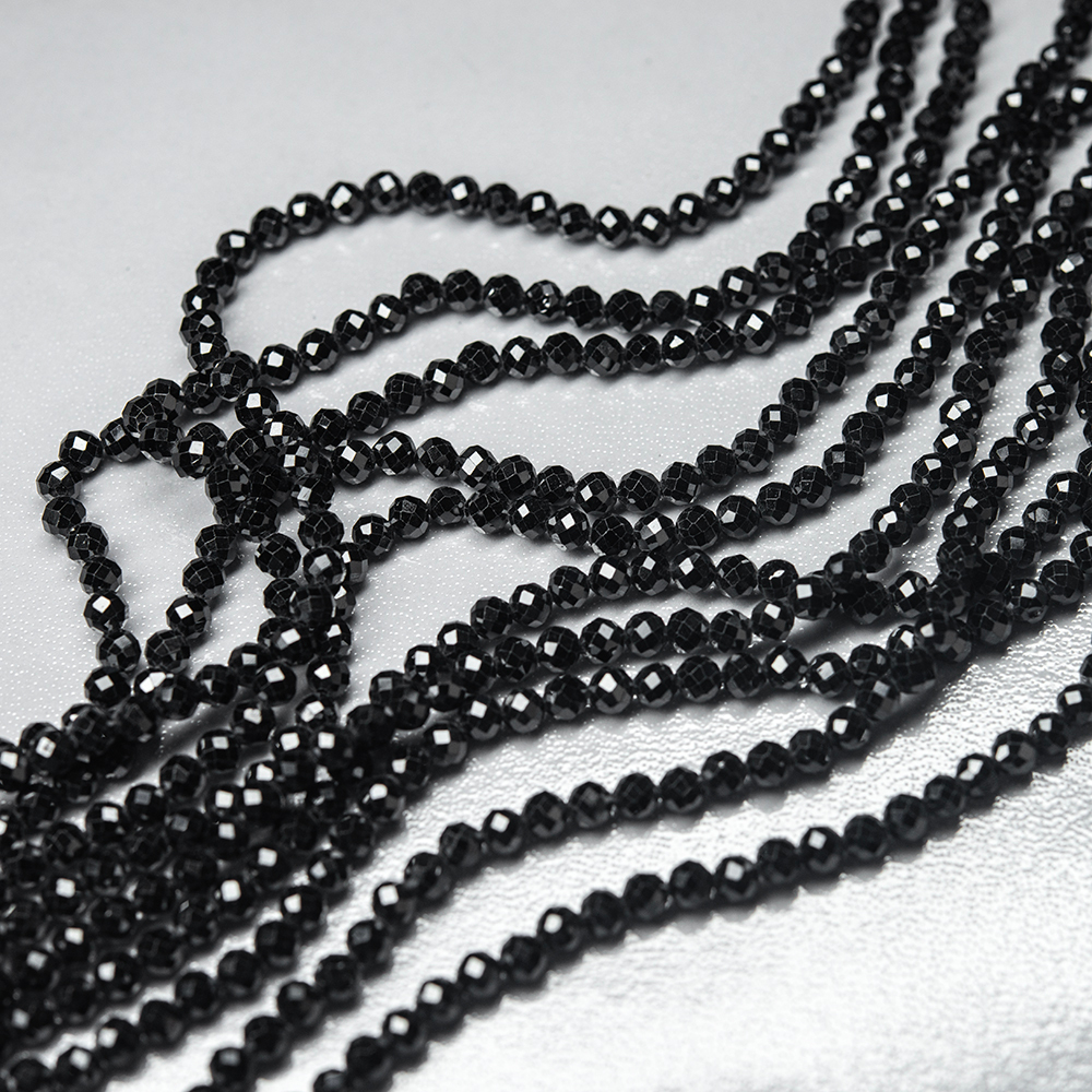Фианиты, оттенок "Noir", 4мм шар, микроогранка