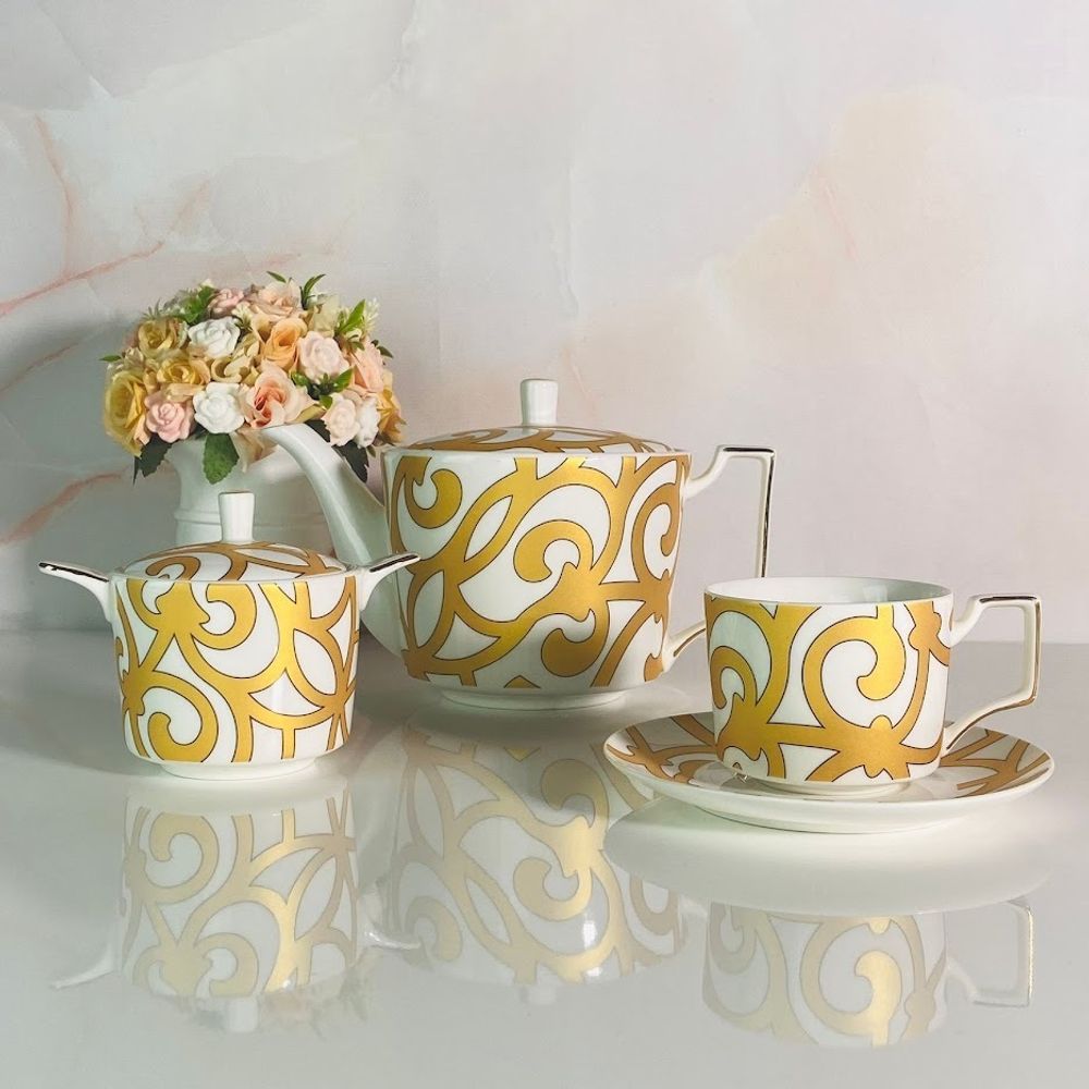 Lenardi 205-658 Чайный сервиз 14пр. 230 мл в под.уп.(х3)Фарфор