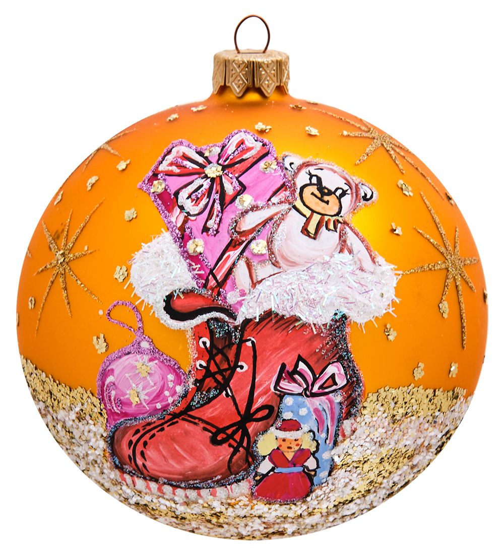 Элита НФШ-1336/1 Ел. украшение Шар «Новогодний сапожок» 100 мм