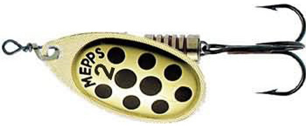 Блесна вращающаяся Mepps AGLIA PTS, 3, Gold/Black dots