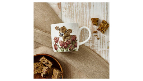 Кружка 310мл Royal Worcester Теленок Бесси и маки
