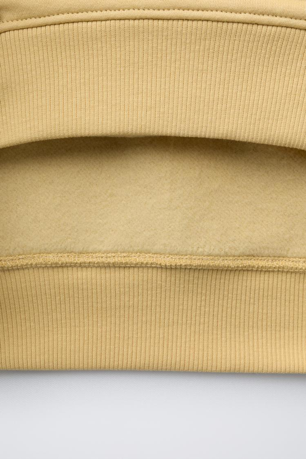 ZARA ХУДИ С КАПЮШОНОМ И НАДПИСЬЮ, ЖЕЛТЫЙ