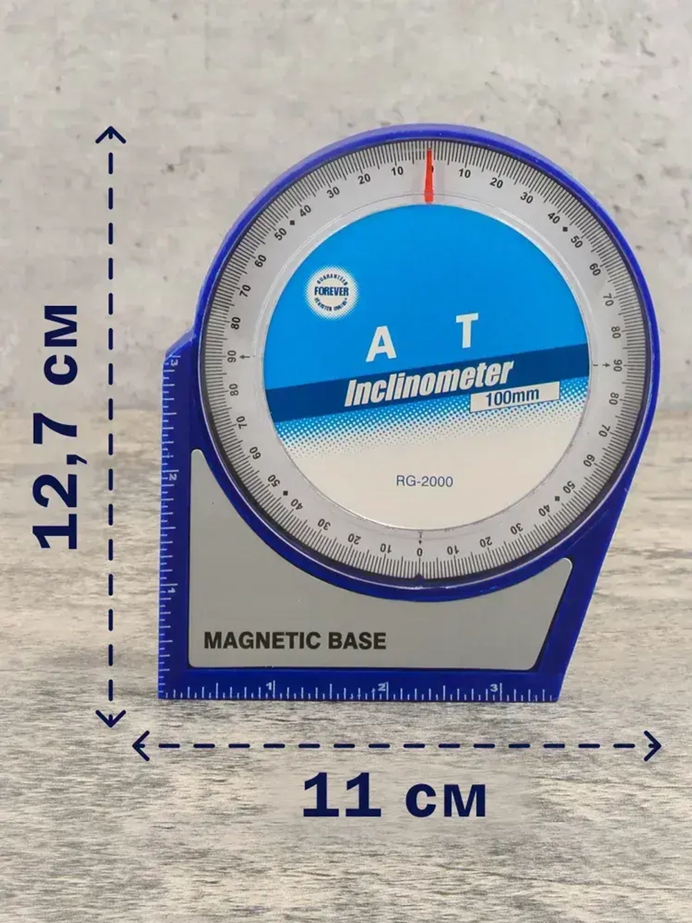 Угломер Инклинометр для заточки ножей механический магнитый с линейкой