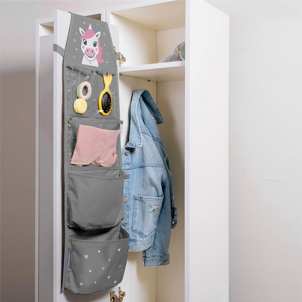 Кармашки для детского сада на резинке. Единорожек