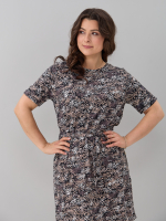 Платье Пв-137/черный-бежабстракция