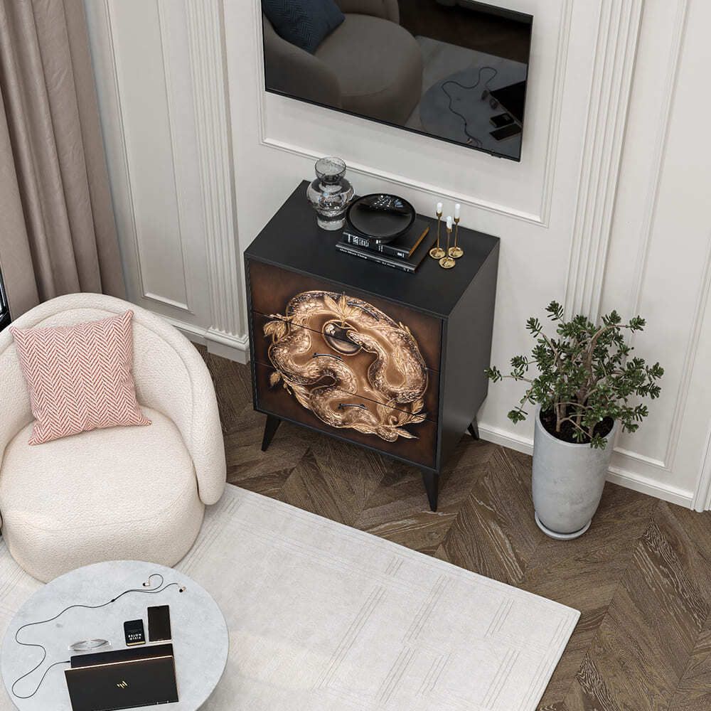 Комод Яблоко Евы с 3 ящиками Найт