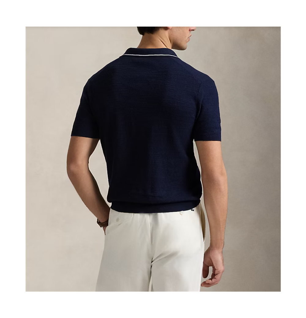 Фактурная рубашка из хлопка и льна Polo Ralph Lauren