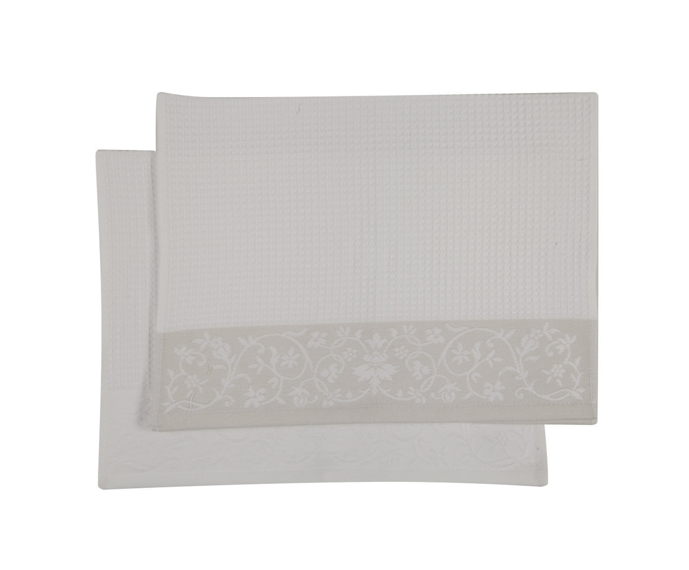 Подарочный набор кухонных полотенец Favo белый-натуральный от Devilla - Португалия