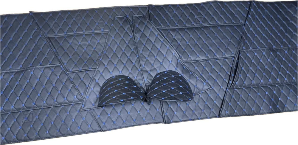 Дверные карты-обивка дверей и стоек УАЗ 469/Хантер (синяя нить Бабочка)